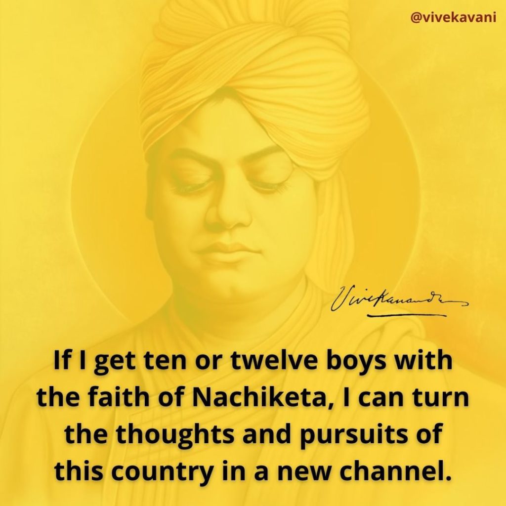 Swami Vivekananda's Quotes On Katha Upanishad And Nachiketa